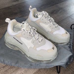 Balenciaga, White ,Triple S clear sole